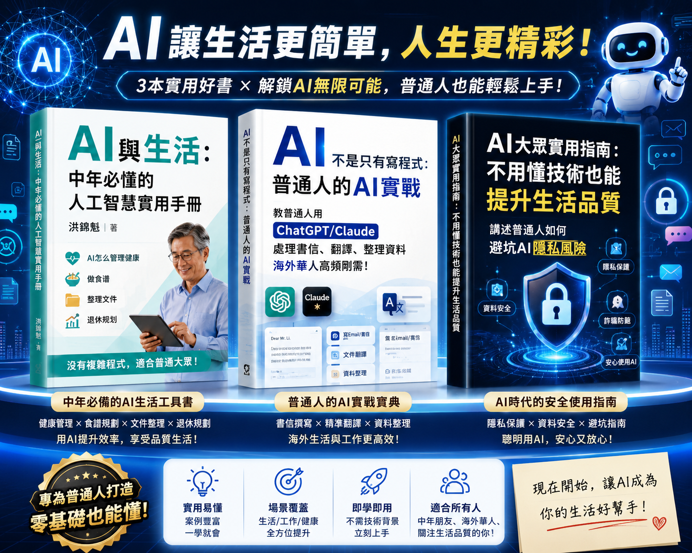 三本AI實用指南宣傳圖